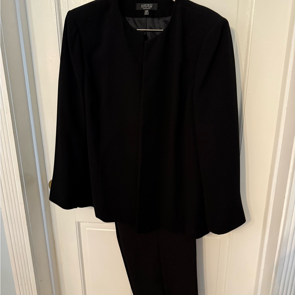 Kasper Black Blazer and Pants Set